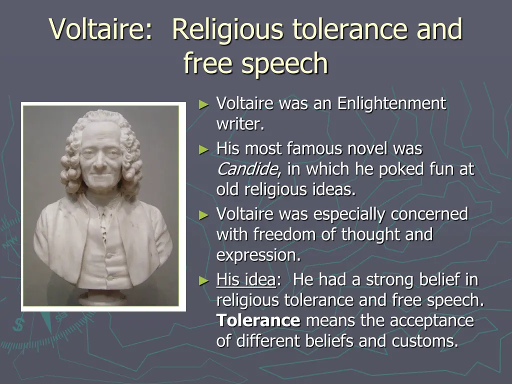 voltaire religious tolerance and free speech