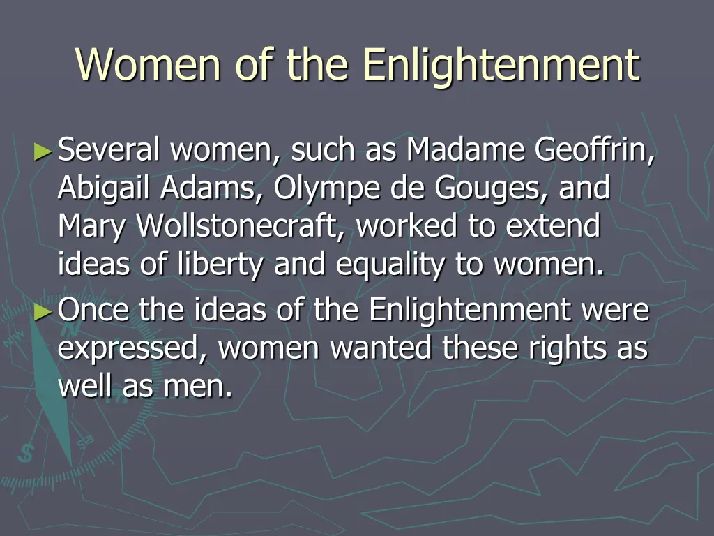 women of the enlightenment