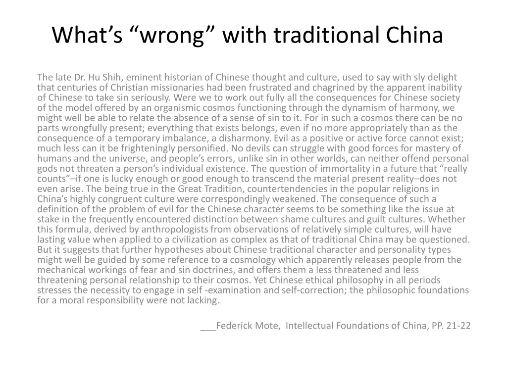 what s wrong with traditional china 1