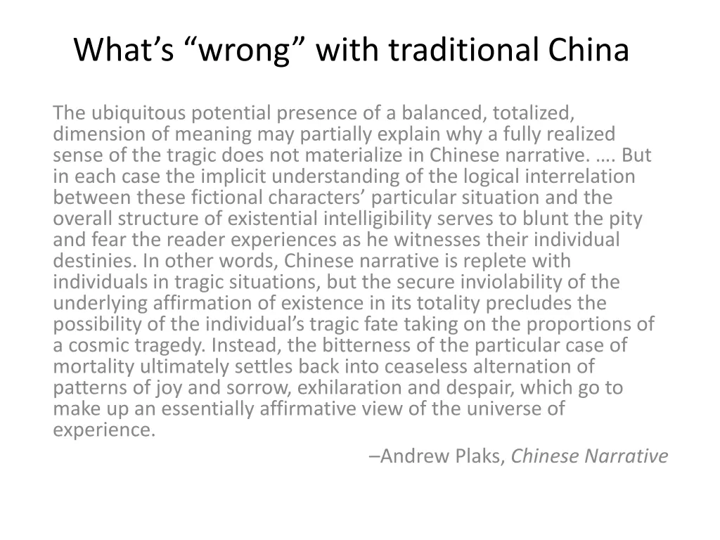what s wrong with traditional china