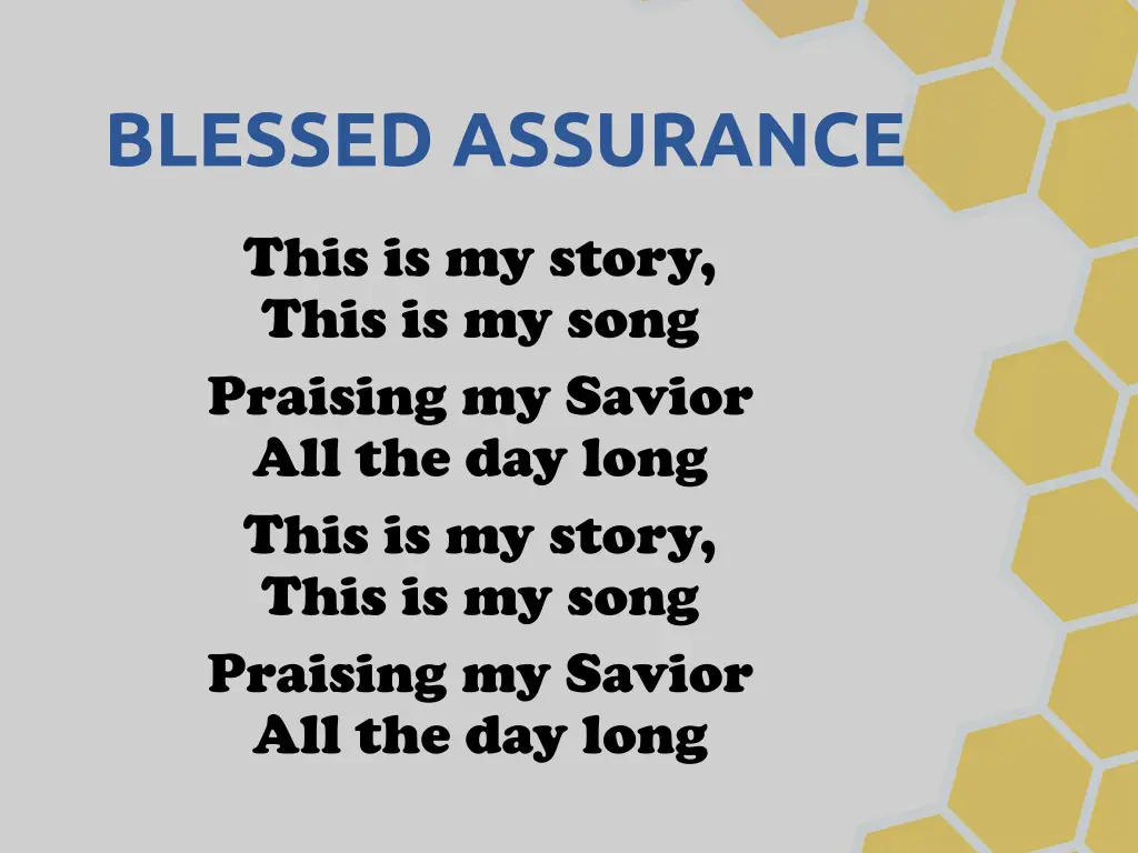 blessed assurance 2