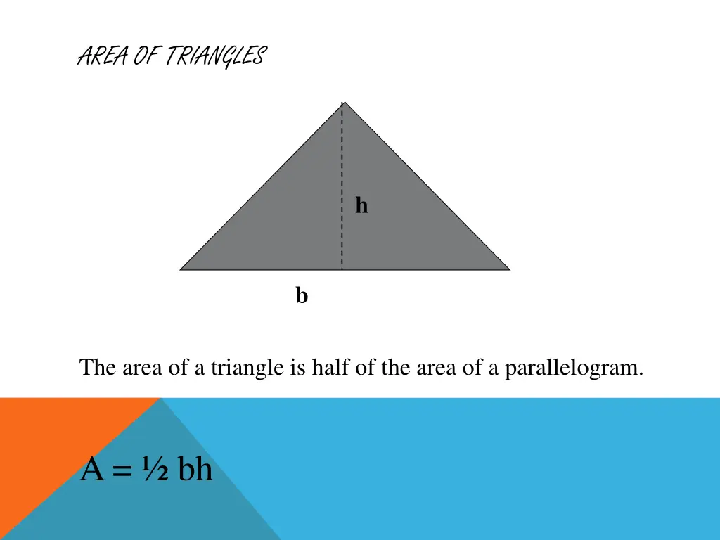area of triangles
