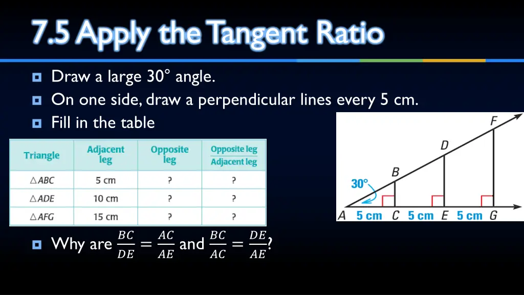 7 5 apply the tangent ratio