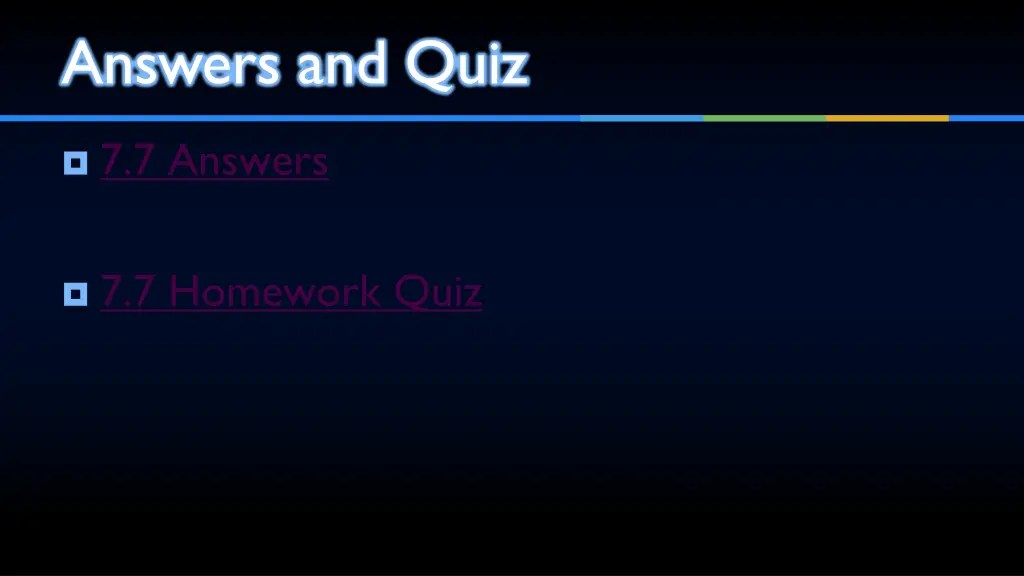 answers and quiz 6