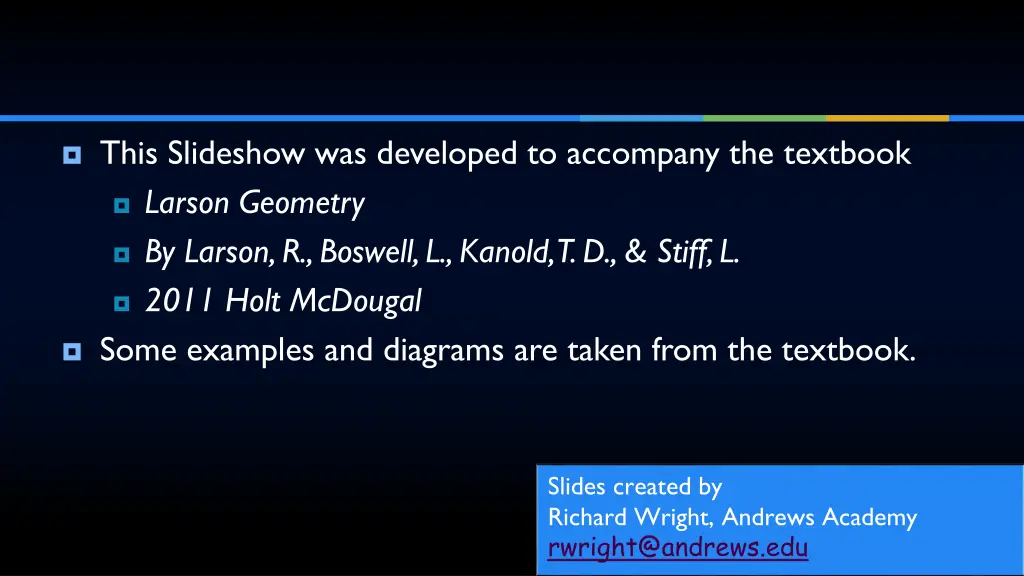 this slideshow was developed to accompany