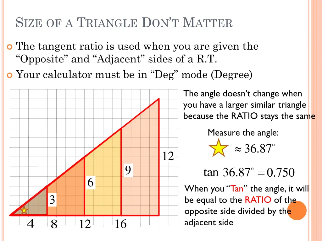 s ize of a t riangle d on t m atter