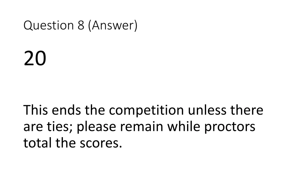 question 8 answer