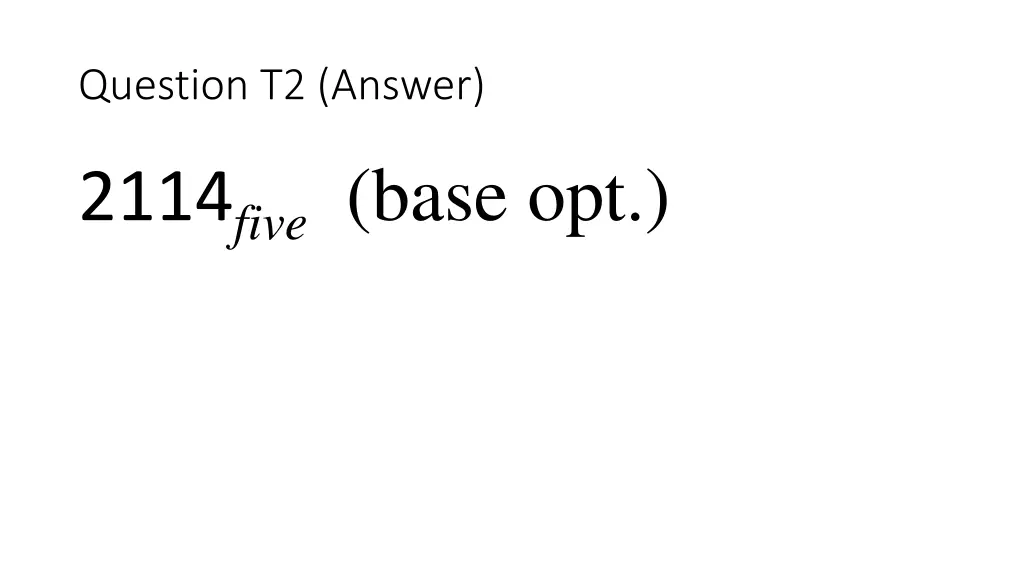 question t2 answer