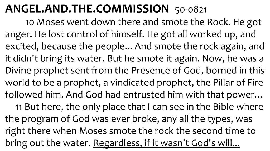 angel and the commission 50 0821 10 moses went
