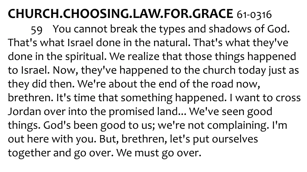 church choosing law for grace 61 0316