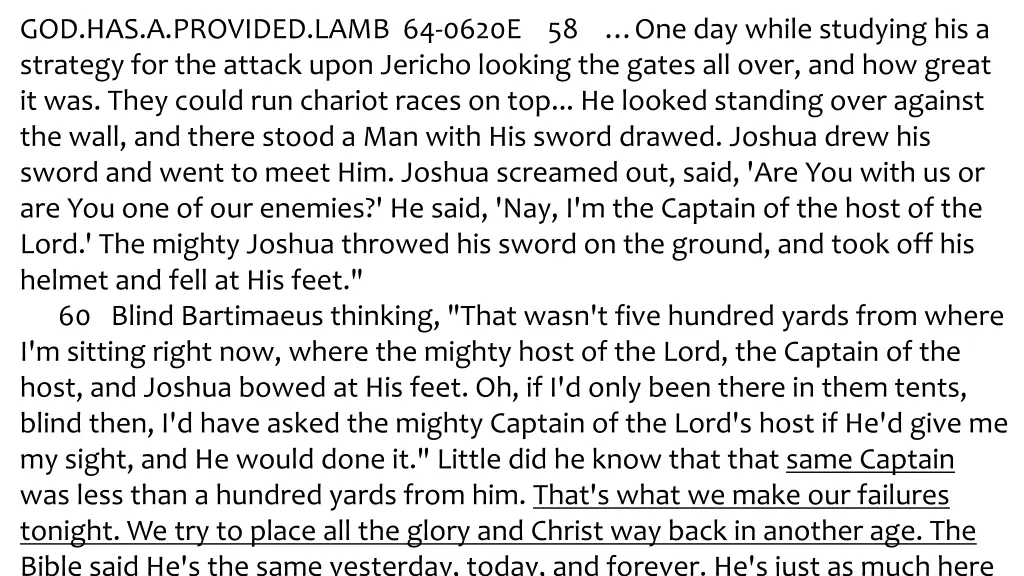 god has a provided lamb 64 0620e 58 one day while