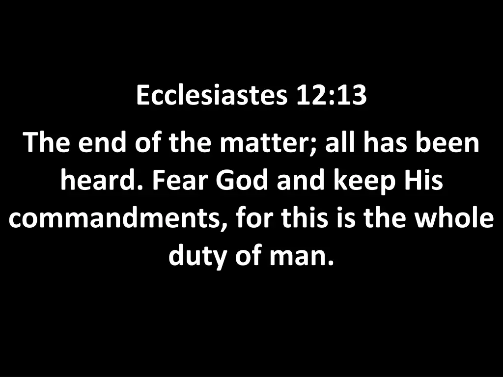 ecclesiastes 12 13