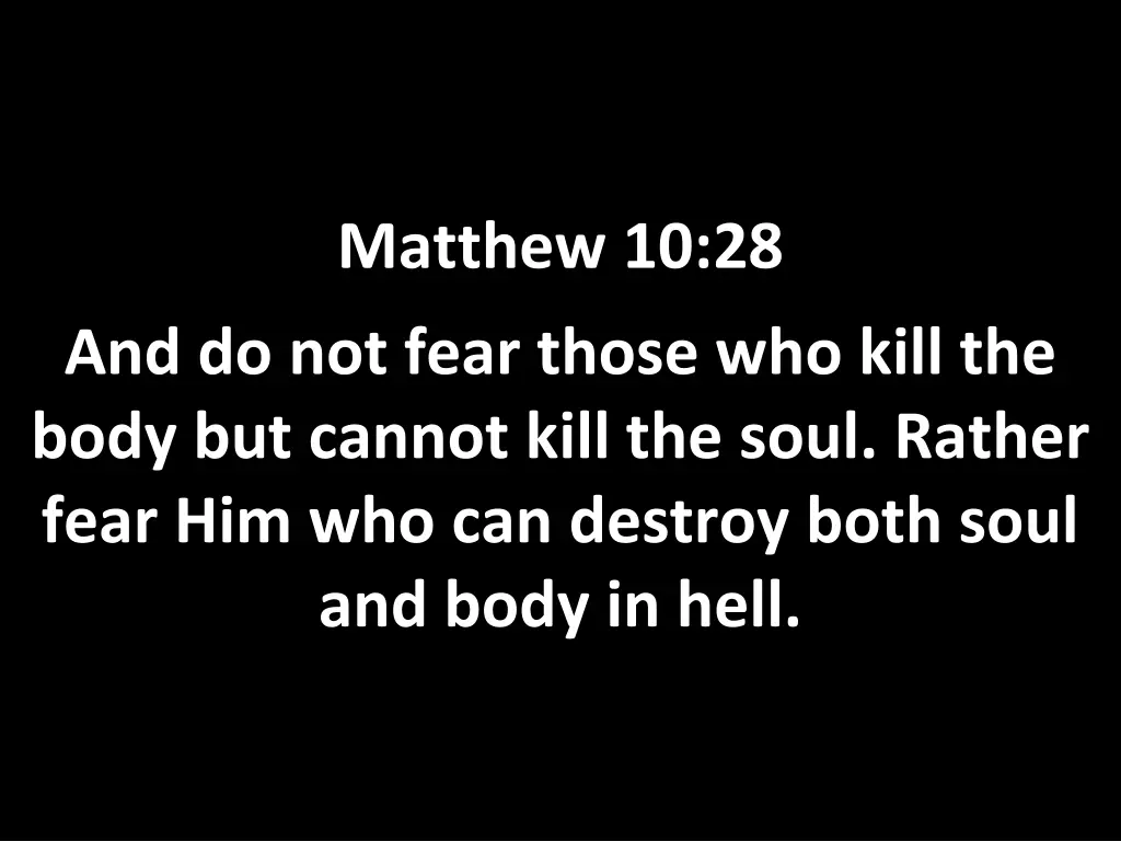 matthew 10 28