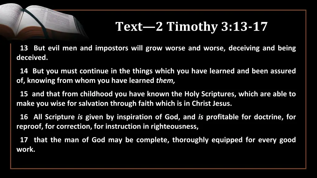 text 2 timothy 3 13 17