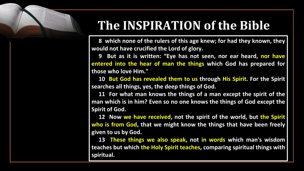 the inspiration of the bible 2
