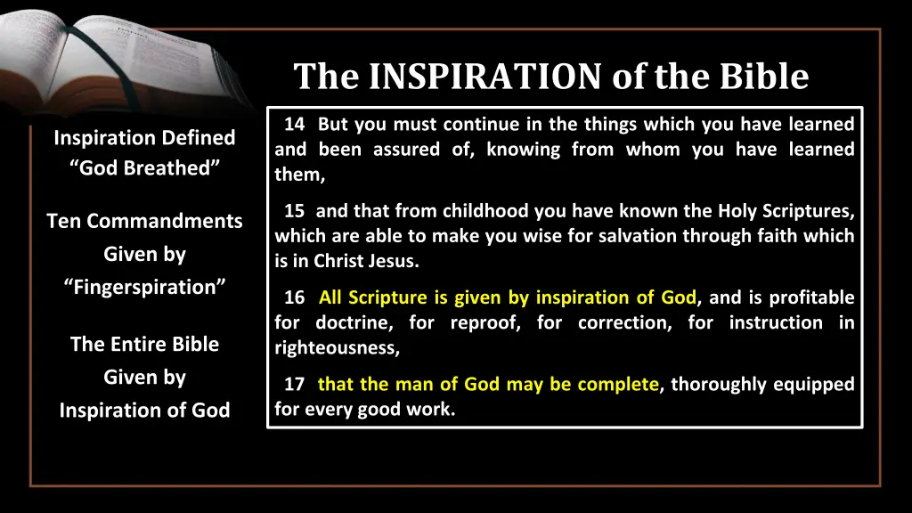 the inspiration of the bible 3