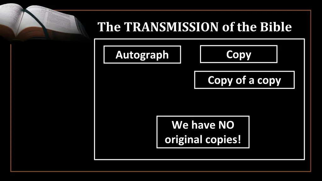 the transmission of the bible 1