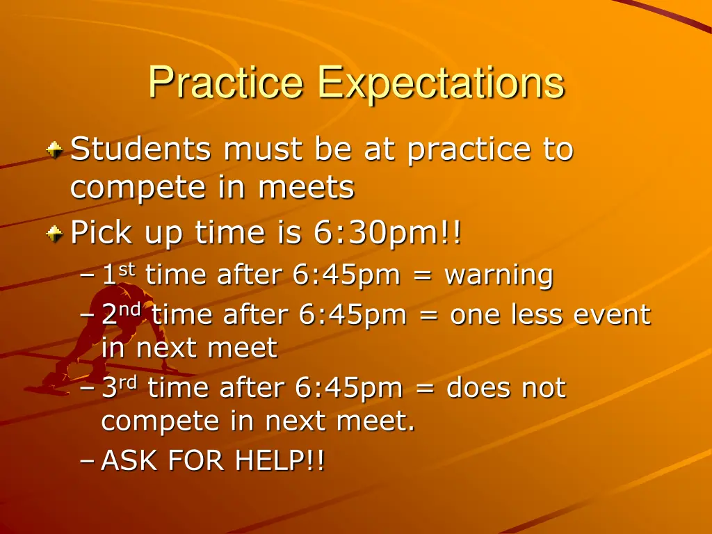 practice expectations