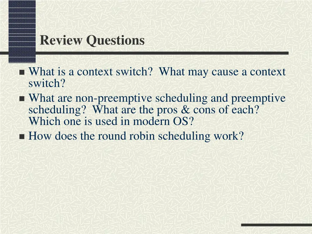 review questions