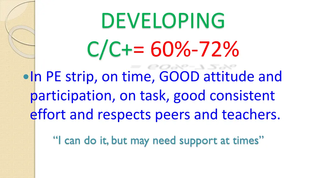 developing c c 60 72