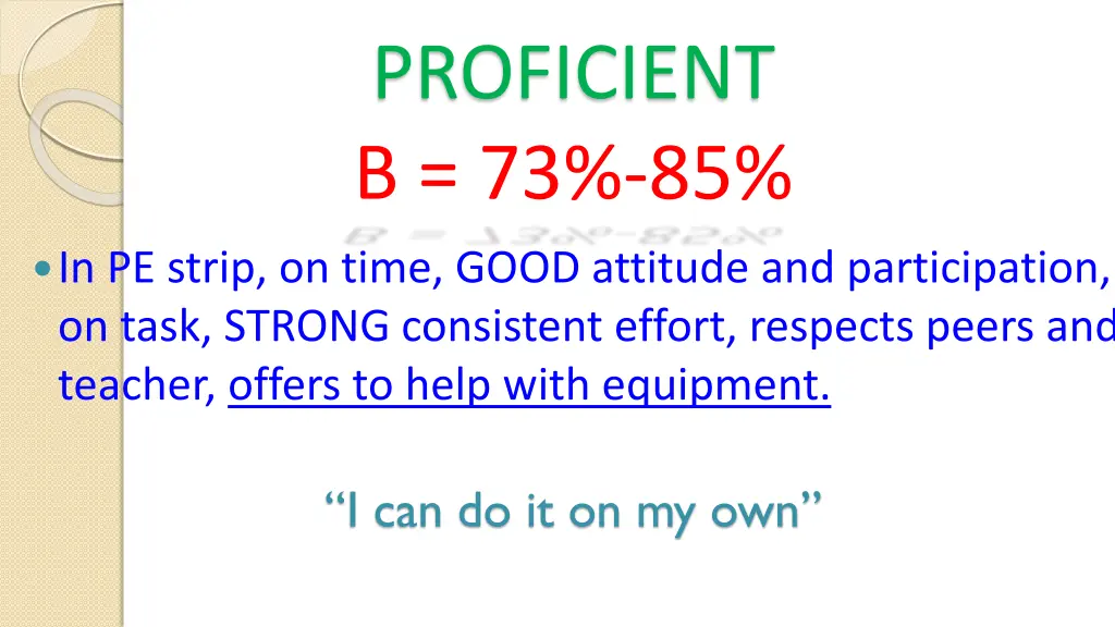 proficient b 73 85