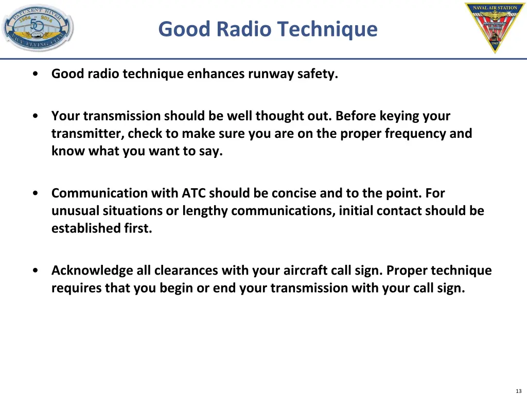 good radio technique