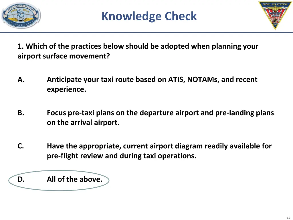 knowledge check