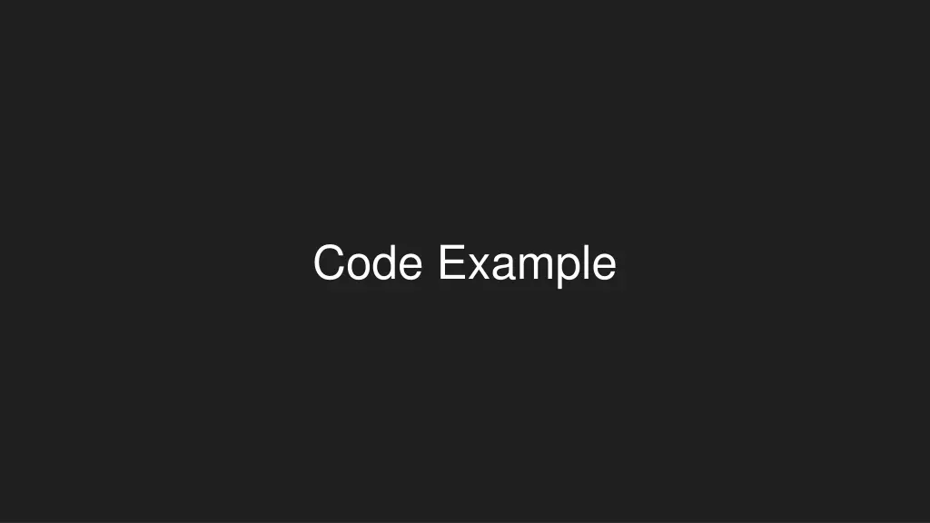 code example