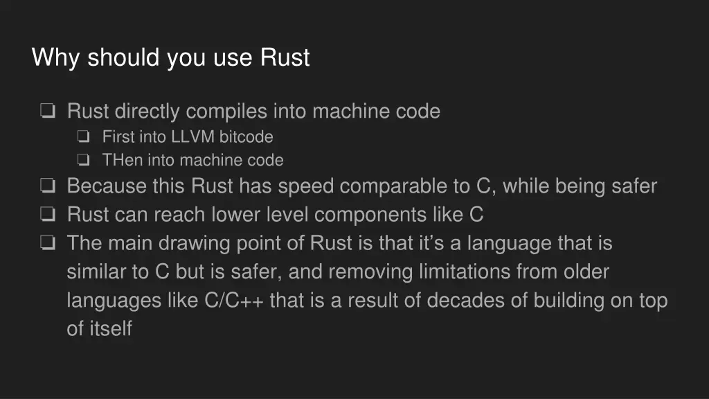 why should you use rust