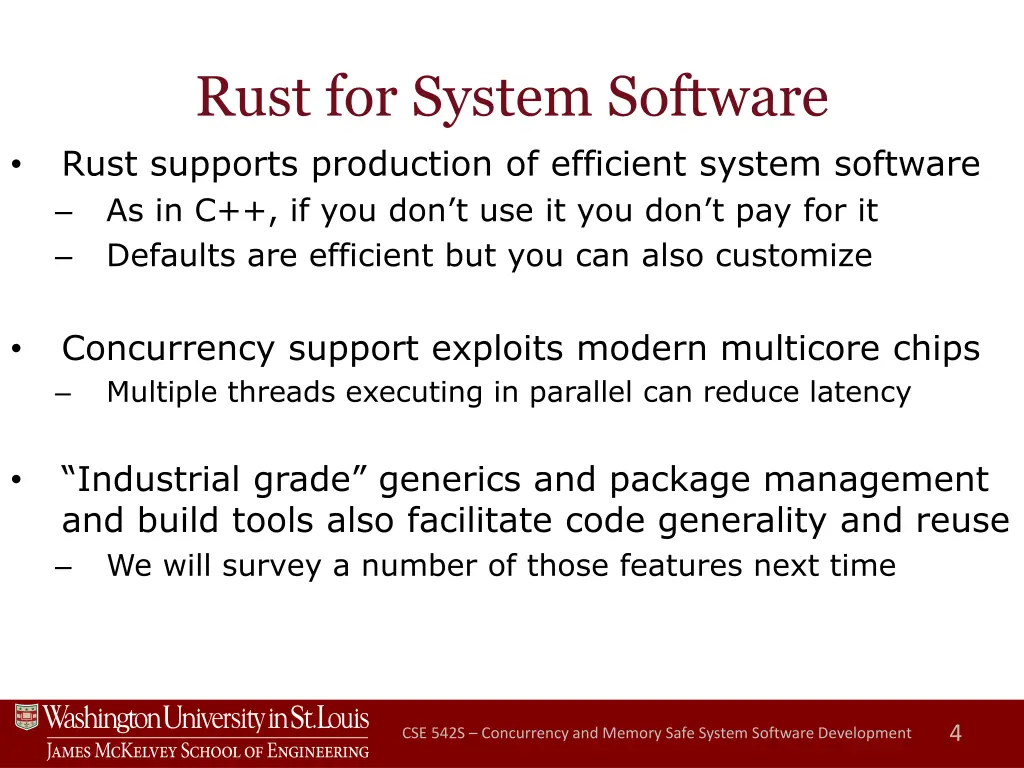 rust for system software rust supports production