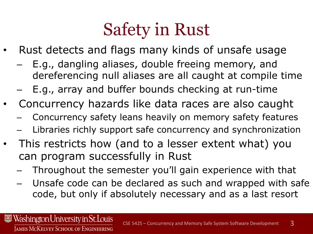 safety in rust