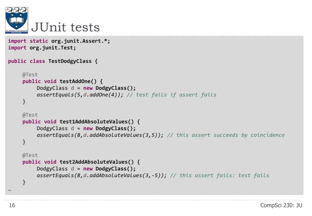 junit tests