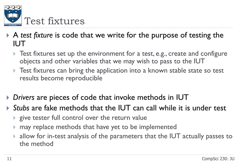test fixtures