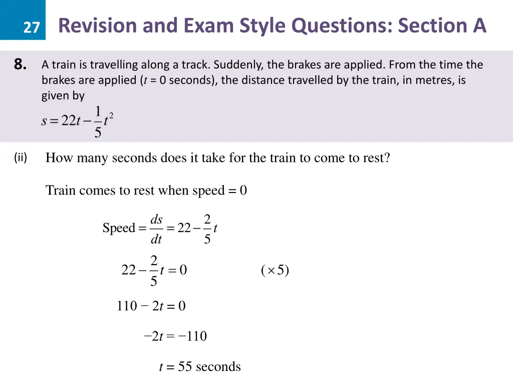 27 revision and exam style questions section a 22