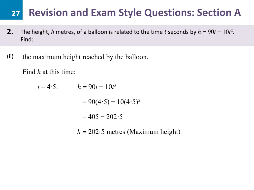 27 revision and exam style questions section a 6