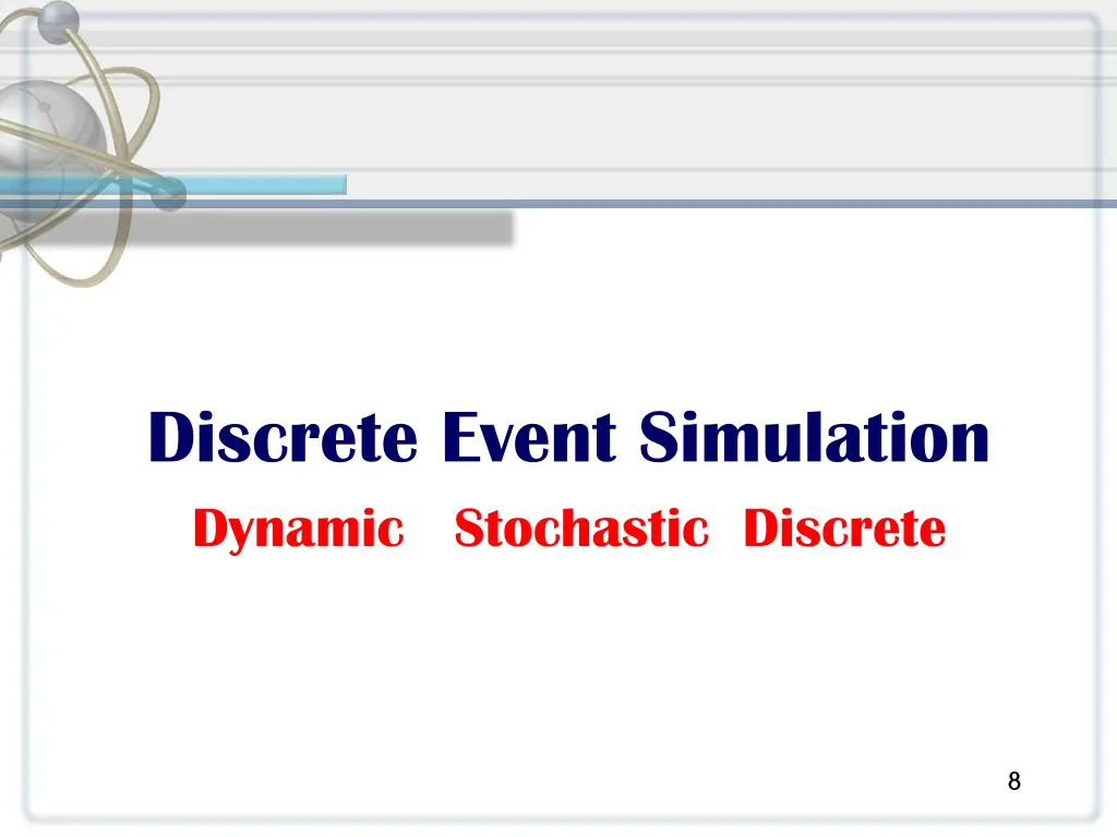 discrete event simulation dynamic stochastic