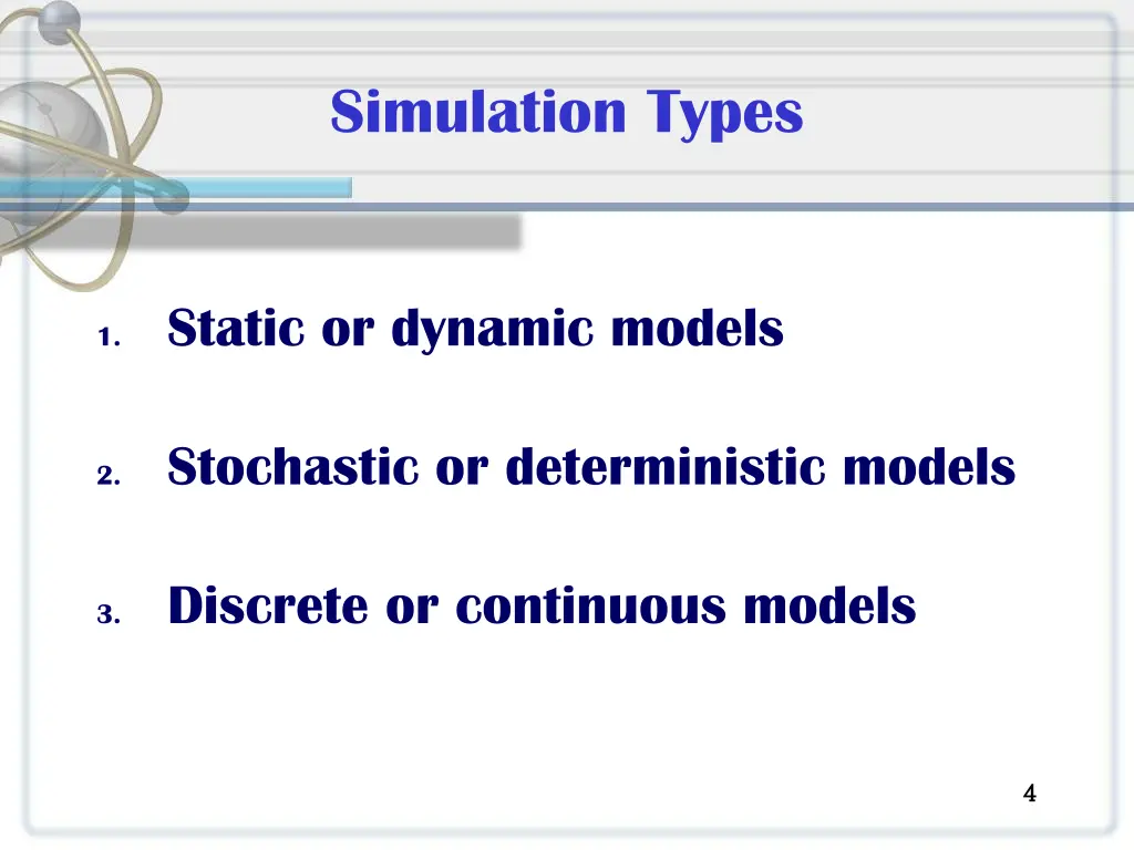 simulation types