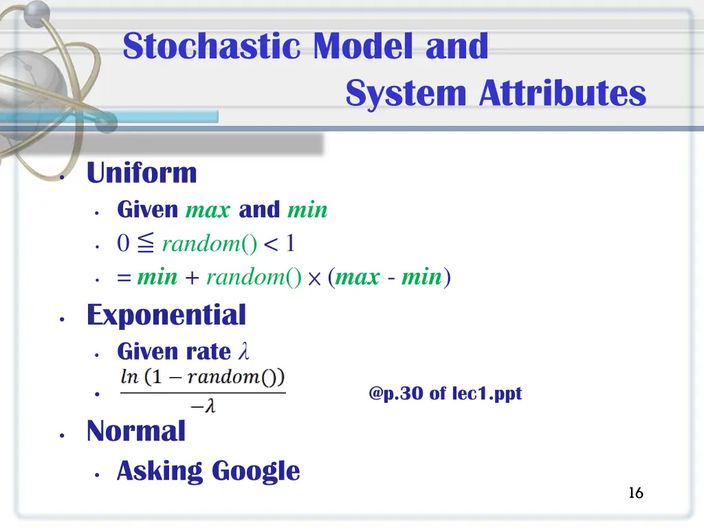 stochastic model and 2