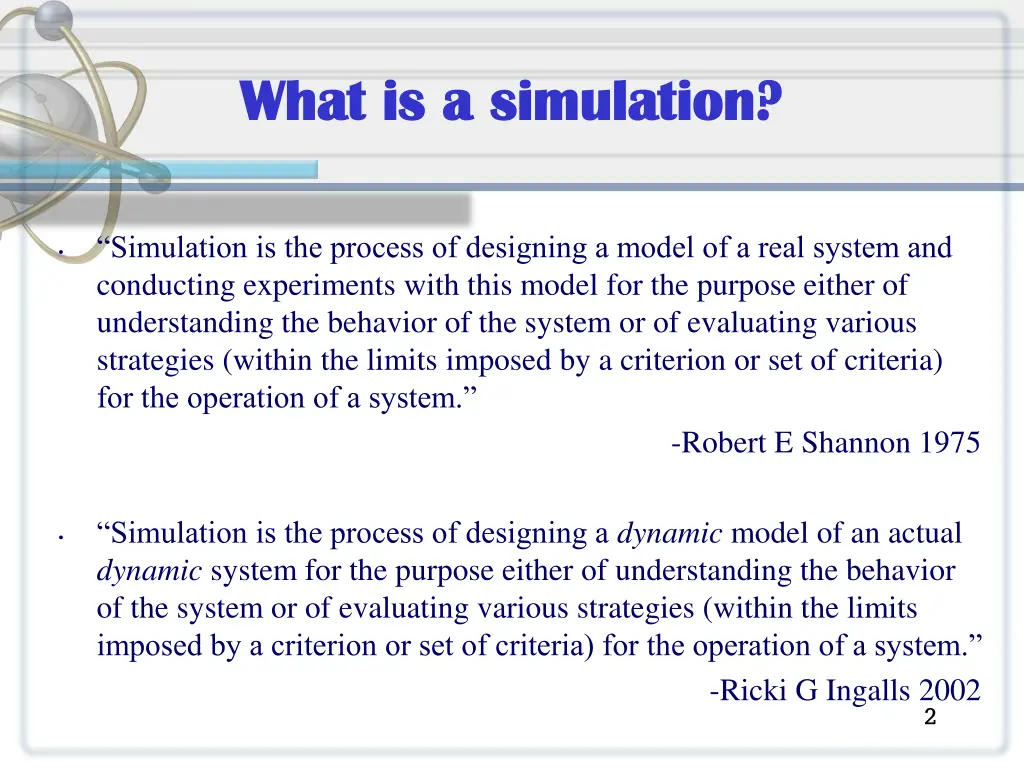 what is a simulation what is a simulation