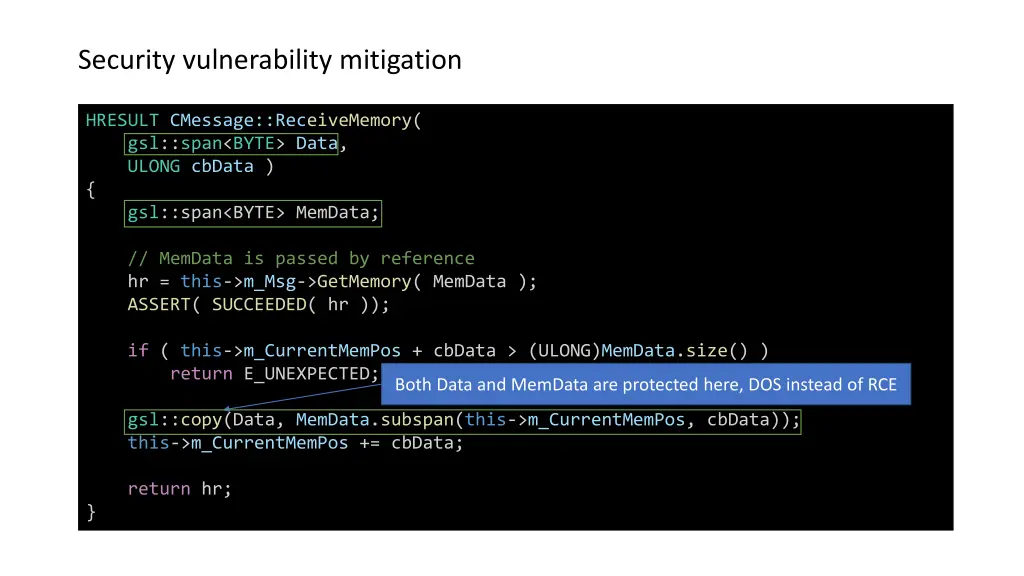 security vulnerability mitigation