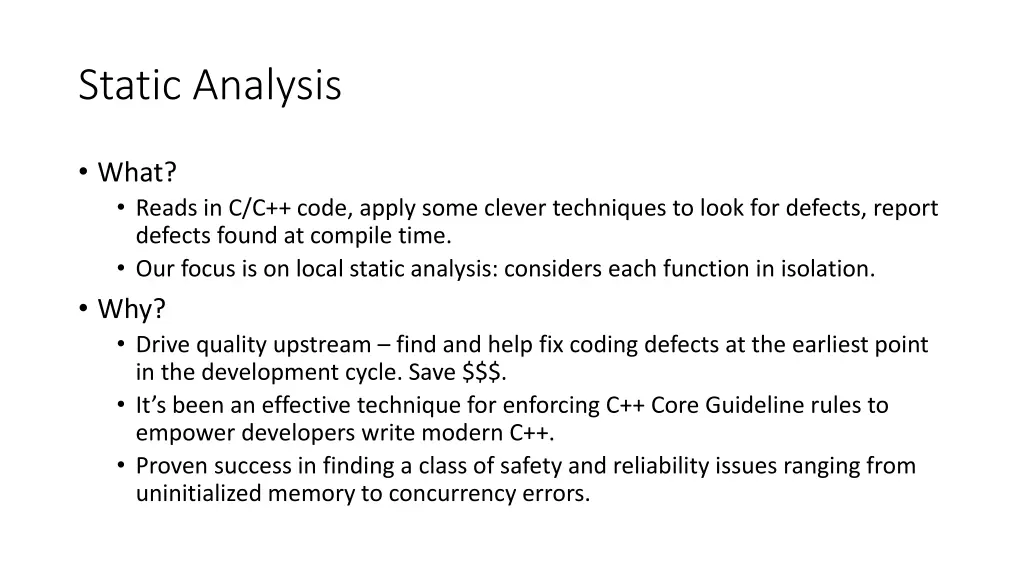 static analysis