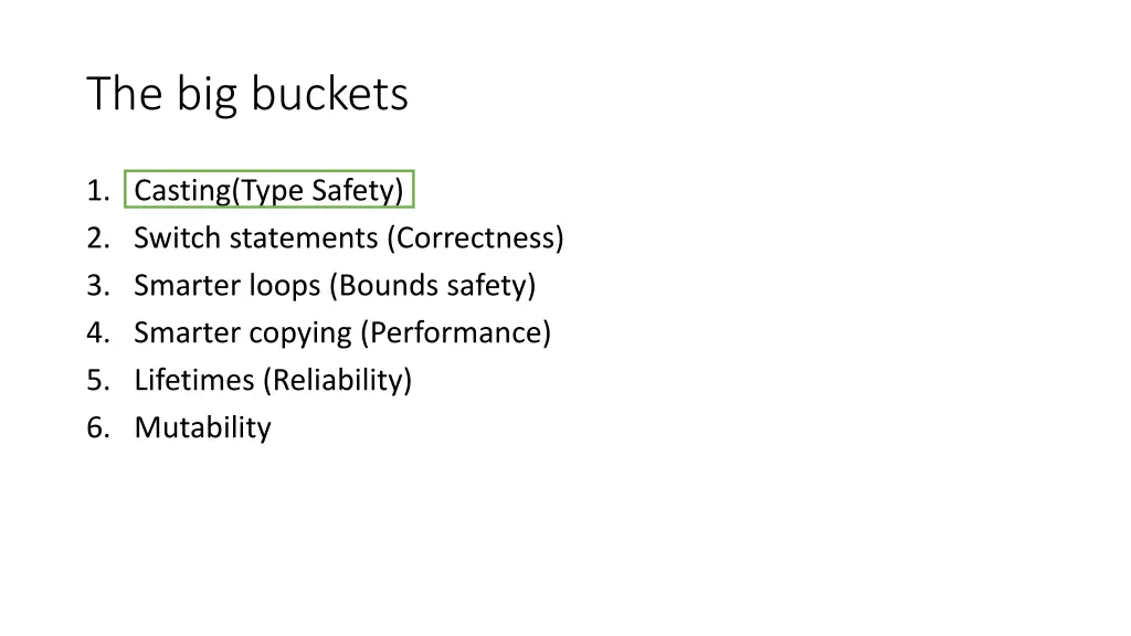 the big buckets