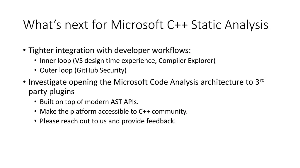 what s next for microsoft c static analysis 1