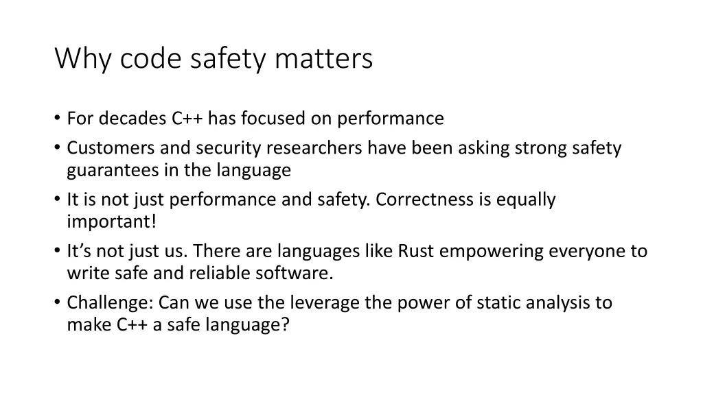 why code safety matters
