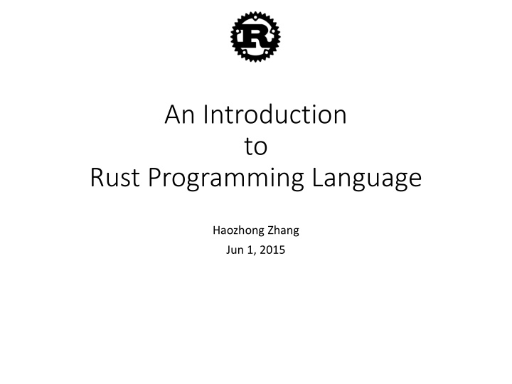 an introduction to rust programming language