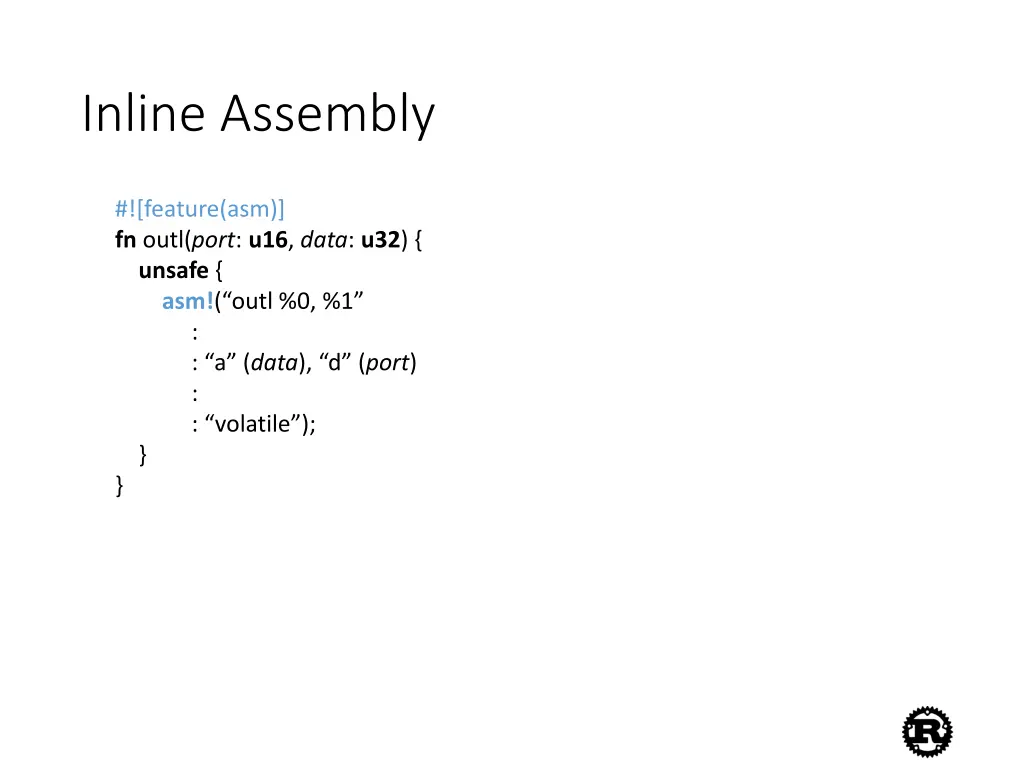 inline assembly