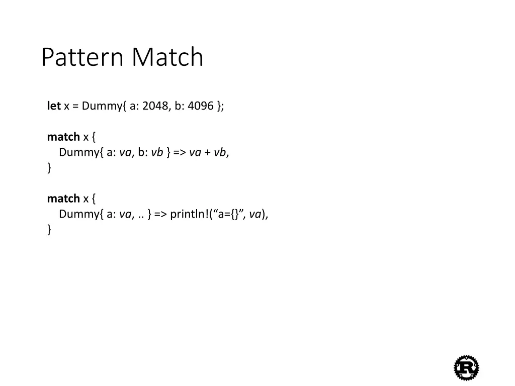 pattern match 1