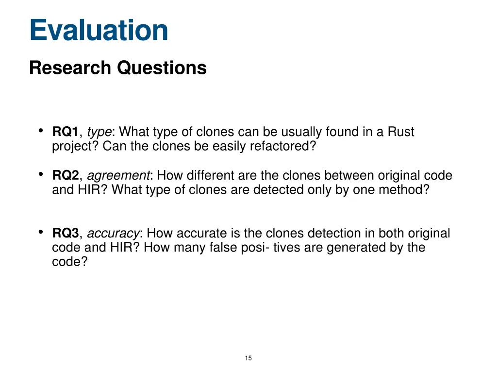evaluation