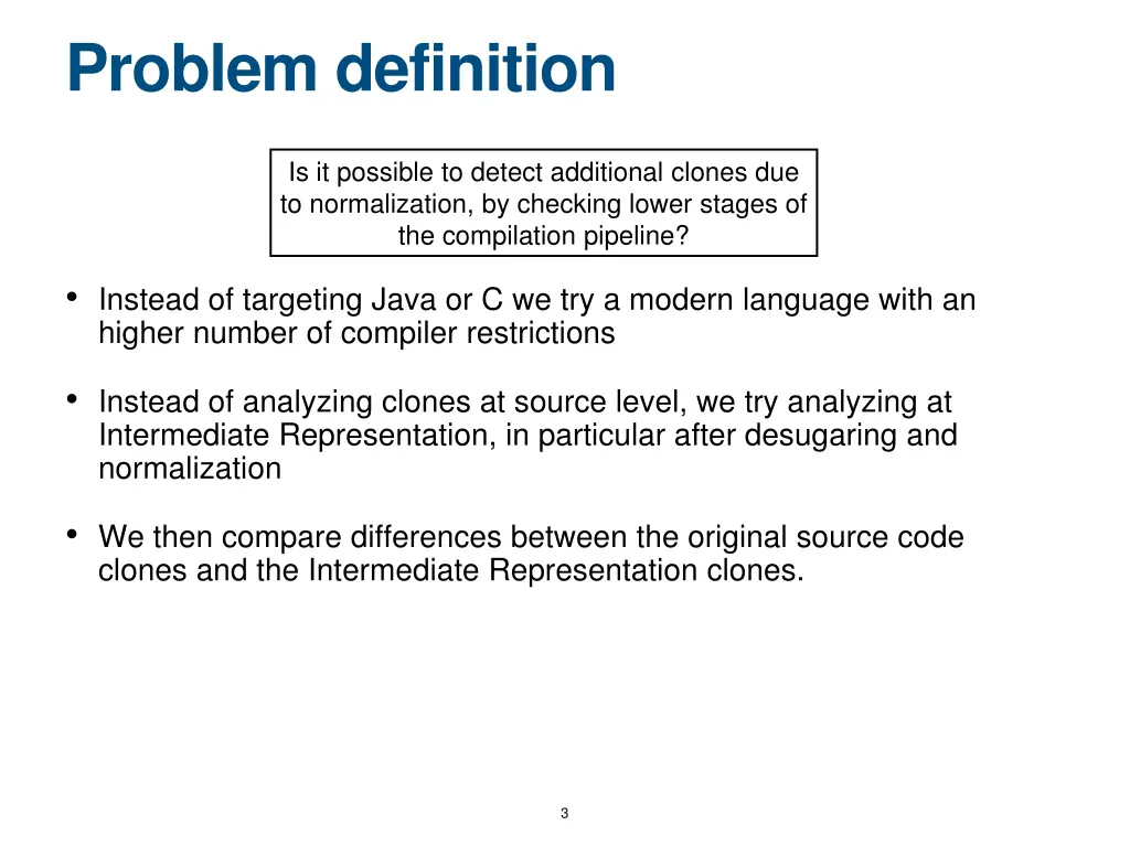 problem definition