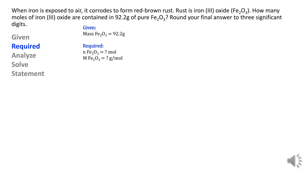 when iron is exposed to air it corrodes to form 1